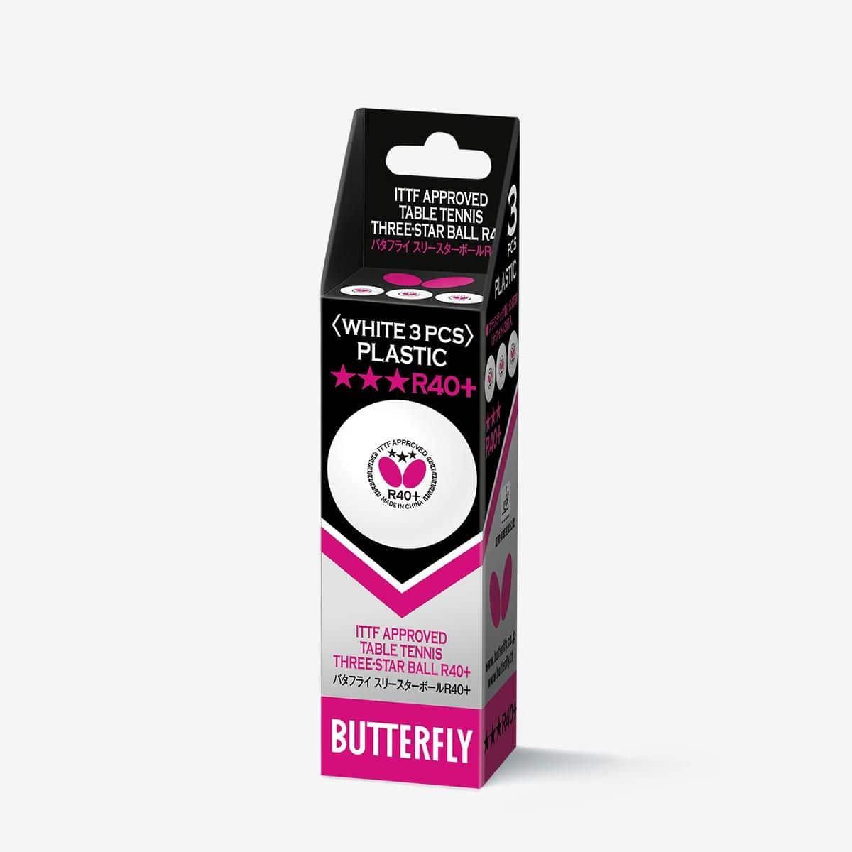 Butterfly Three-Star Ball R40+ (Pack of 3)