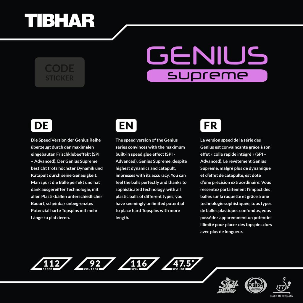 Tibhar Supreme Table Tennis Rubber Sheet