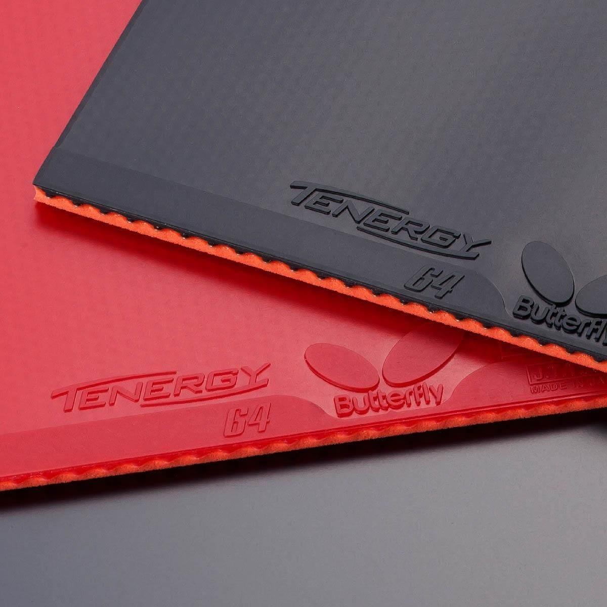 Butterfly Tenergy 64 Table Tennis Rubber Black and Red Sheet