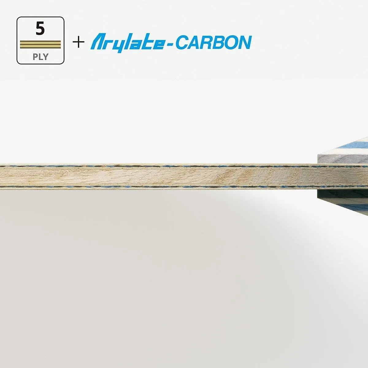 Butterfly Viscaria FL Handle Table Tennis Arylate Carbon Blade